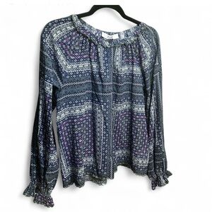 NWT Joie Women's Patterned Long sleeves‎ button up 100% Cotton size M